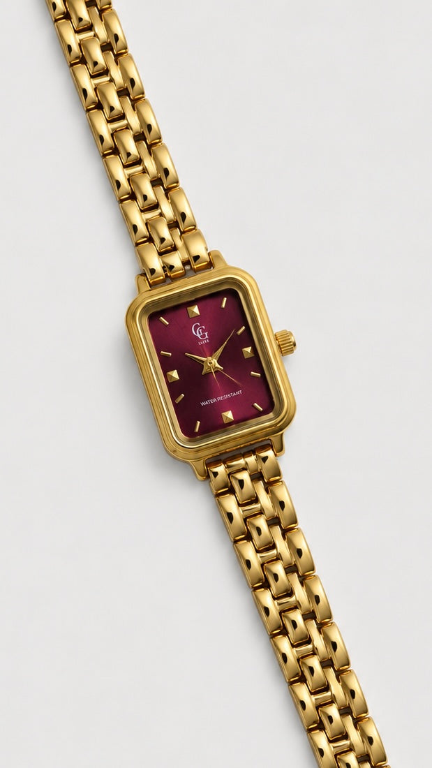 Montre "Lina bordeaux"